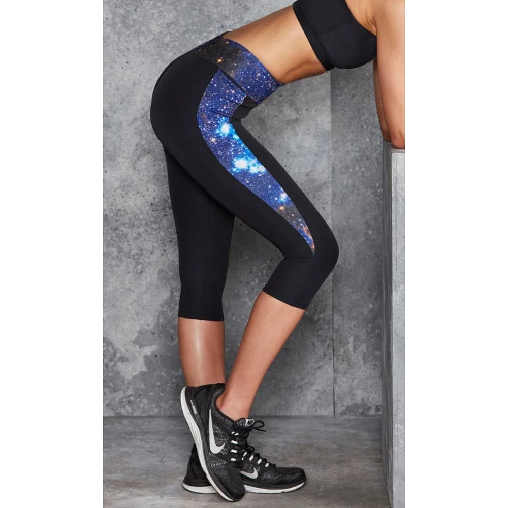 Blackmilk Galaxy Blue Combat Spikes Capri legging